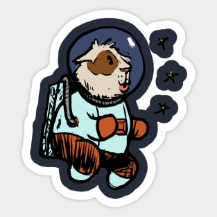 Cosmonaut Guinea Pig Sticker